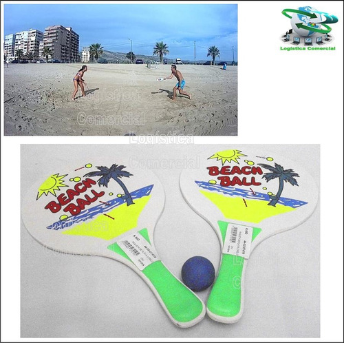 Imagen 4 de 10 de Raqueta De Playa Beach Ball Sol Y Arena Pelota