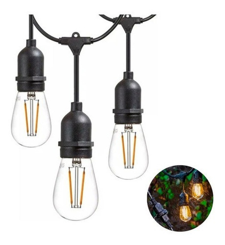 Guirnalda Ampolleta Led E27 Exterior 5mt Eventos Ml0320