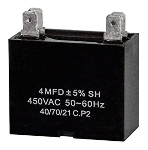 Imagen 1 de 3 de Capacitor De Arranque Cuadrado 4mfd Uf 450vac 50/60hz Ventil
