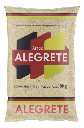 Arroz Polido Tipo 1 Alegrete Pacote 5kg
