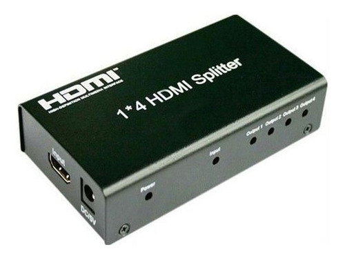 Imagen 2 de 4 de Splitter Hdmi 1*4 Divisor De Señal Amplificador Conecta 4 Tv