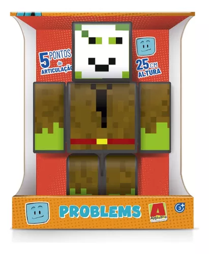 Boneco r Problems Minecraft Articulado - 25 cm Algazarra