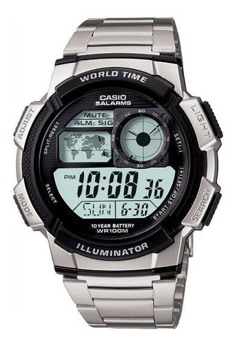 Reloj Casio Ae1000wd-1av Para Hombre Deportivo Con Hora Y