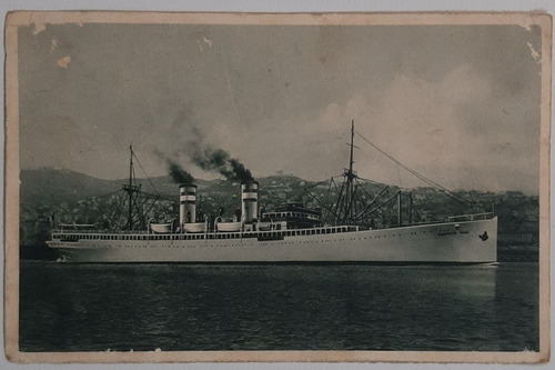 Postal Barco Antiguo Lloyd Sabaudo Genova Arg. X2 Ro 182 (Usado)