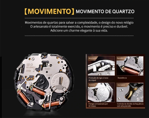 Relógio Megir Modelo 2018 - Quadrado Social - Peso 177g