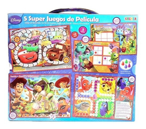 Caja Con 5 Super Juegos De Pelicula Disney Kreker