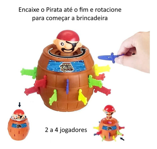 Kit Jogos De Mesa P/família Pinguim Numa Fria Barril Pirata
