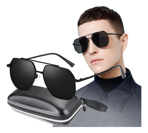 Lentes De Sol Poligonales Polarizadas Para Hombre Y Mujer