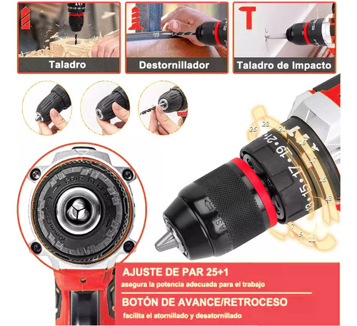 Kit De Rotomartillo Taladro, Amoladora Angular Y Taladro 3pz