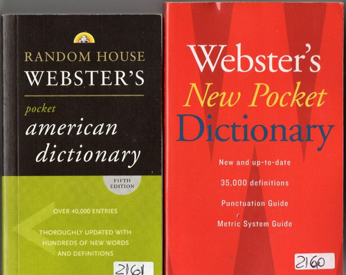 2 Diccionarios Americanos Webster De Bolsillo 