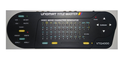 Generador De Caracteres Para Vídeo Unomat Vtg4000