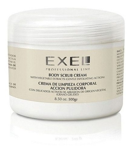 Crema Pulidora Corporal Exel Grano Grueso Limpieza X 500gr 