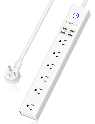 Enchufe Inteligente De La Marca Auoplus, 6 Salidas, 4 Usb, 1