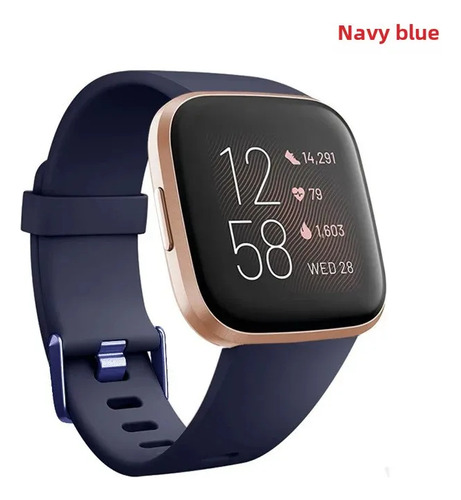 Rojo: Correa De Silicona Compatible Con Fitbit Versa2/vers L