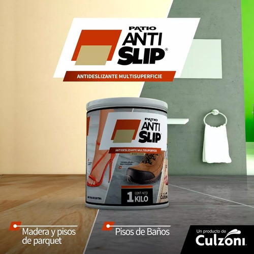 Pintura Patio Antideslizante 4 Kg 32m2 Interior Y Exterior