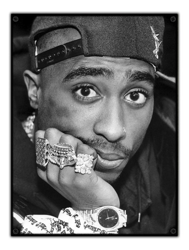 #881 - Cuadro Decorativo Vintage - Tupac Shakur Rap No Chapa