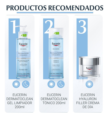 Eucerin Dermatoclean Gel Limpiador Facial Piel Mixta 200ml Normal Día/noche