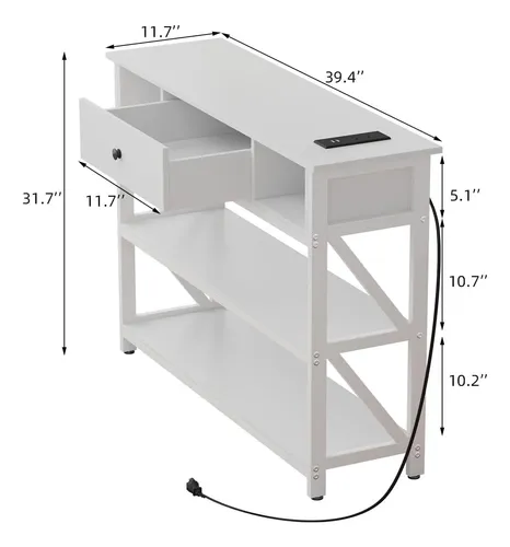 Mesa Consola, Mesa De Entrada Estantes De Almacenamient...