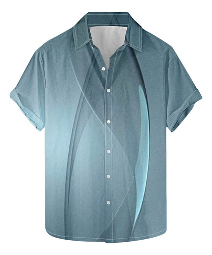Blusa Casual S Con Cuello De Alta Calidad Con Botones Estamp
