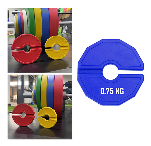 Placa De Peso Fraccional De Goma Suministros De 0,75 Kg Azul