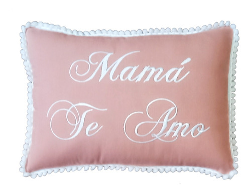 Almohadon Bordado Mamá Te Amo Día De La Madre Almohada Tusor