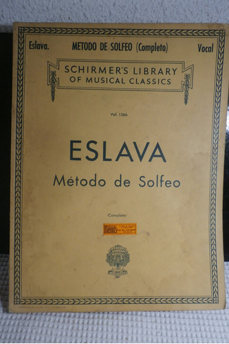 Eslava. Método De Solfeo.