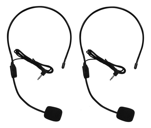 Juego De 2 Micrófonos Para Auriculares, Brazo Flexible Con Y