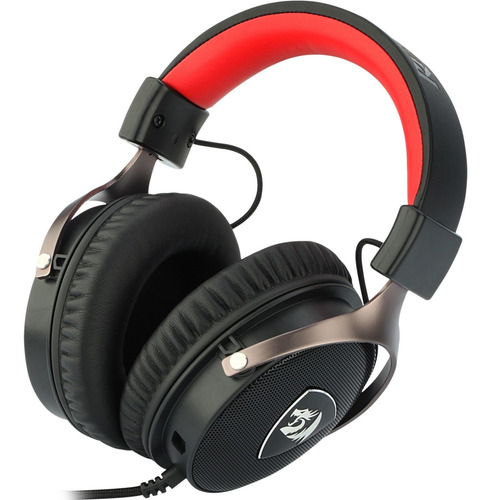 Imagen 3 de 7 de Auriculares Gamer Redragon Icon H520 Negro Y Rojo