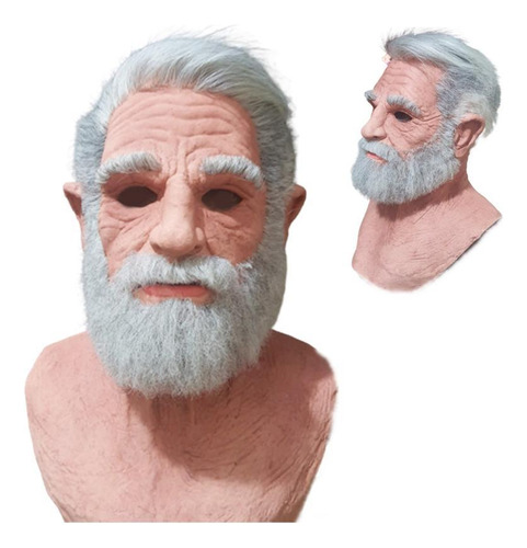 Máscara De Avó Realista Com Expressões Faciais Marcantes
