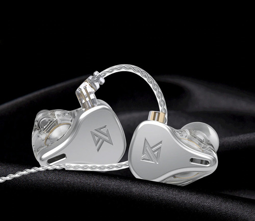 Auriculares In Ear Kz Dq6 Con Microfono Plata Monitoreo Profesional