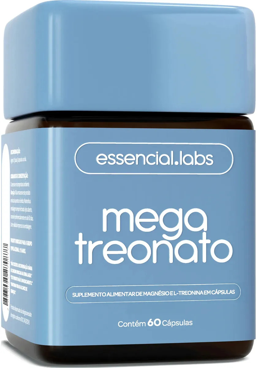 MAGNÉSIO TREONATO - Fórmula com Máxima Concentração e Pureza - 60 Cápsulas
