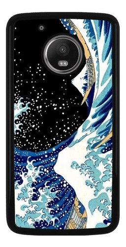 Funda Protector Para Motorola Moto Arte La Ola Mar Moda 0