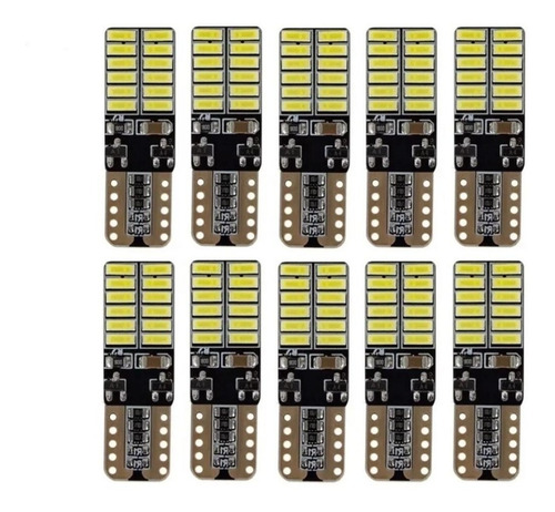 10 Led 4014 24led T10 Canbus  Pellizco Sin Señal Error 360lm Normal