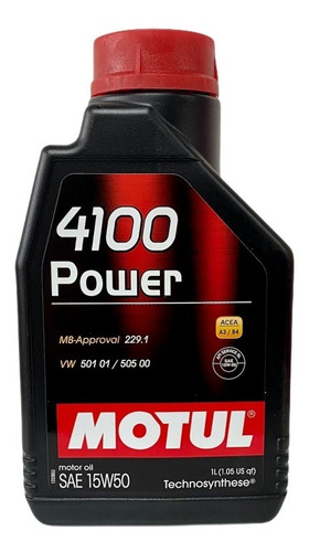 Aceite Semi-sintético Motul 4100 15w-50 Original