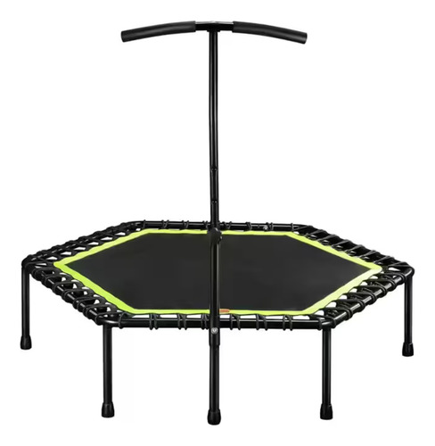 Trampolín Deportivo Hexagonal Fitness Con Parante Regulable