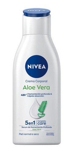 Imagen 1 de 3 de Crema Corporal Aloe Vera 5 En 1 Nivea X 125 Ml