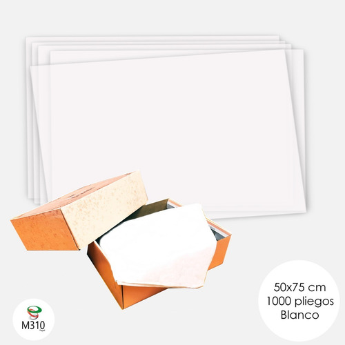 Papel China (seda) Blanco 50 X 75 Cms Mil Hojas