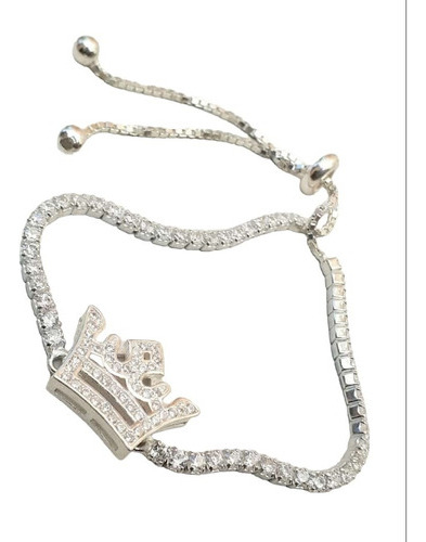 Pulsera Plata 925 Estrella Pave Zirconia Ppl60 Italy Lucio 