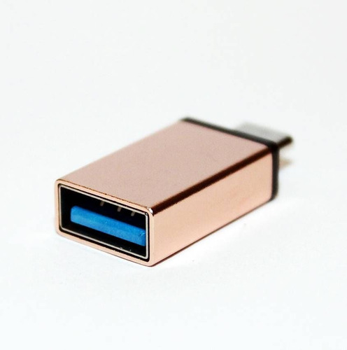 Adaptador Otg Usb Tipo C Macho Para Usb 3.0 Fêmea Dourado