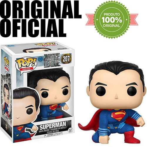 Boneco Superman Dc Liga Da Justiça Pop Funko 207 Super Homem