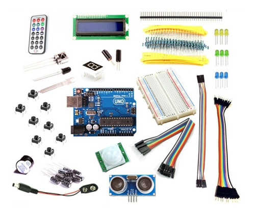 Kit Aprendizaje Placa Uno Y Sensores Para Arduino Emakers