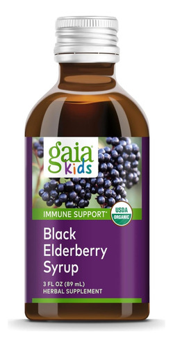 Jarabe De Saúco Negro Para Niños Gaia Herbs 89 Ml