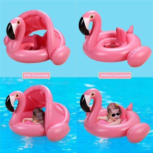 Flotador De Piscina For Bebés Con Toldo, Aro De Natación Co