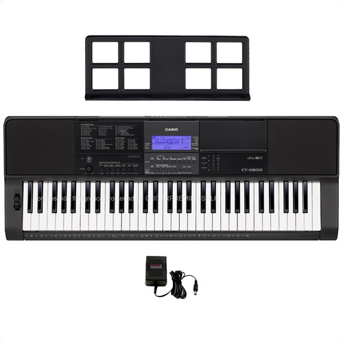 Organo Teclado Casio Ct-x800 Sensitivo Usb 5/8 Fuente Atril