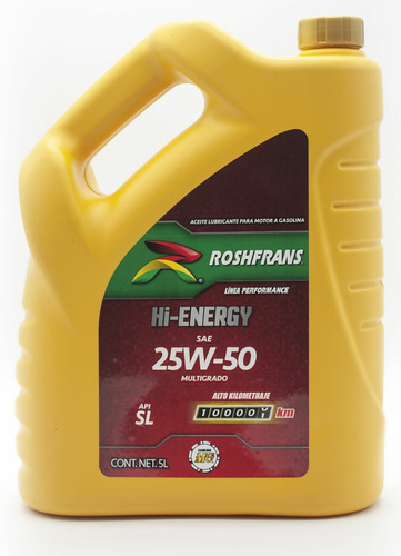 Aceite De Motor Roshfrans 25w50 5 Litros