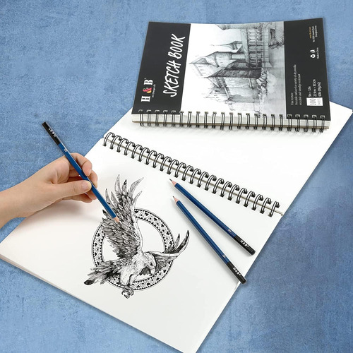 H&b - Kit Para Dibujar. Lápices, Grafitos, Borradores Y Más