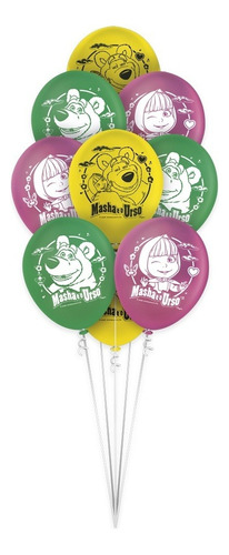 25 Balões Bexigas 9 Festas Masha E O Urso Decoração