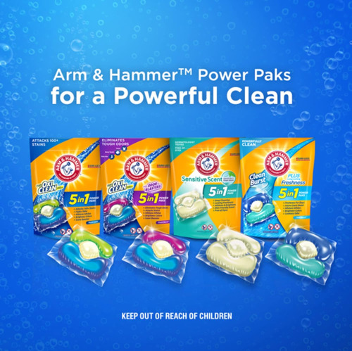 Detergente Arm And Hammer Plus Oxiclean 5 En 1 Paquetes