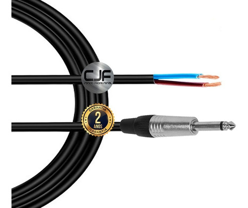 2 Cables P Bafles Plug A Pelado 10 Metros Reforzado Pro Cjf