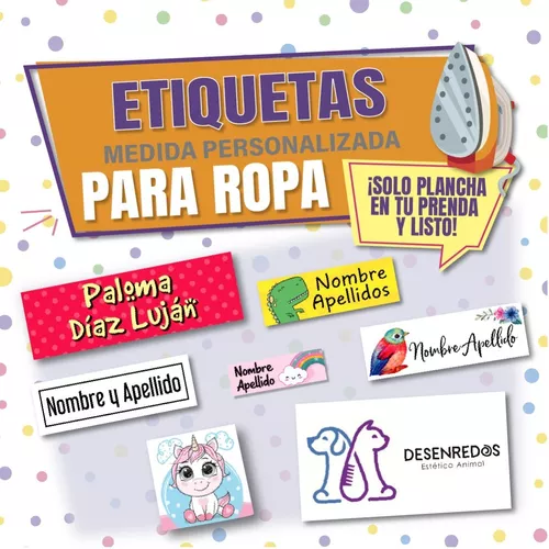 Etiquetas Personalizadas Para Ropa (varias Medidas) Muestras